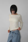 [BASIC] BOAT NECK LONGSLEEVE
