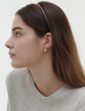 Ice Block Silver One-Touch Earrings M