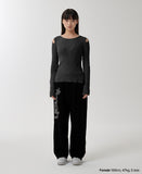 CUT OFF LS KNIT