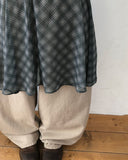 Haen Check Layered Midi Skirt