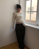 [Fake Layered] DL Halter Layered Long Sleeve T-Shirt