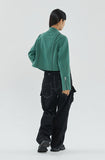 PIPING WOOL BIKER JACKET