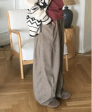 Nelz Corduroy Snap Wide Pants