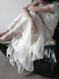 Cherian Chiffon Unbalance Tiered Skirt