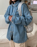 [unisex] Bakem Two Way Over Denim Jacket