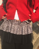 Aven Leopard Tiered Layered Wrap Skirt