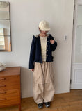 [unisex] Mokili Pintuck Cargo Wide Pants