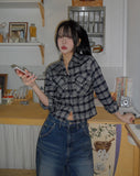 Lock Adjust Button Balloon Denim Pants