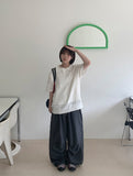 [unisex] Gopheo Linen Net Collar Short Sleeve Knit