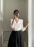 Moen frill lace blouse