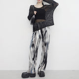 Nuan Color Matching Pattern Pants