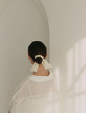 Ribbon Tail Embroidery Hair Scrunchie