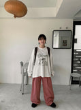 Gills pin tuck color wide pants