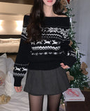 Snow Nordic Off-Shoulder Knit