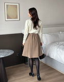 Piche Pintuck Pleat Banding Skirt