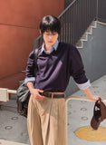 Ruin Shoulder Line V-Neck Knit
