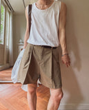 Loin Over Fit U-Neck Cut Sleeveless