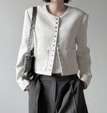 Mative Snap Tweed Jacket