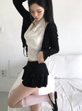 Rack Tiered Frill Mini Skirt