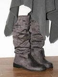 BELTED SUEDE LONG BOOTS