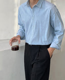Wrinkle One-Tuck Semi-Wide Banding Slacks