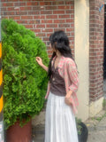 Toui Check Three Quarter Rolled-up Loose Fit Shirt