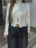 Soft Touch Fur Zip-Up Cardigan