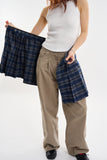 Tartan check frill wrap skirt