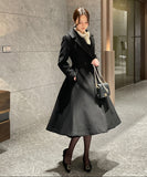 Seria Collar Wool Flare Long Coat