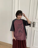 [unisex] Yuhamu Printing Over Short Sleeve T-shirt