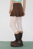 PUNCHING FRILL MINI SKIRT