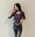 Silver English Pendant Three Quarter Stripe Slim Fit T-shirt