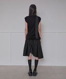 Layered Dot Scarf T-Shirt