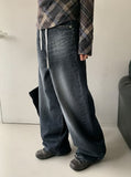 Hipas Washing Balloon Wide Denim Pants