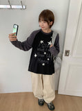 Stelline Star Color Matching Raglan Long Sleeve Tee