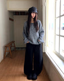 Mea Back Cut Wide Long Pants