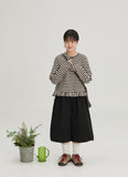 [BAONHAUS] Kenny Stripe Frill Long Sleeve Tee
