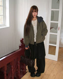 Nua check hooded overfit quilted padding