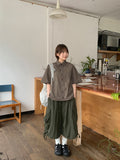 [Unisex] Belgou Crop Check Short Sleeve Shirt