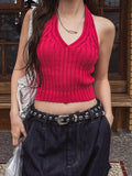 sticky knit halter sleeveless