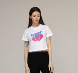 GRAVER CLUB Logo Heart Crop Short Sleeve Tee