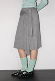 KNOT TIE MIDI SKIRT