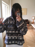 [MADE] Wilson Winter Nordic Pattern Drop Loose Fit Hooded Fleece
