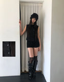 Mihyu High-neck Button Vest