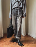 Baski Teen Washed Semi-Banding Denim Pants
