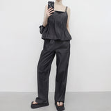 Breo denim sleeveless + denim pants set