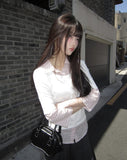 Viet Button Point Color Short Sleeve T-shirt