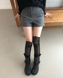 Bed brushed pocket wool short pants