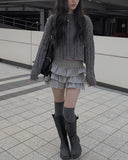 Sewa snowflake loose fit crop knit