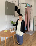 Nelki V-Neck Summer Linen Over knit Cardigan